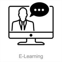 e-learning et éducation icône concept vecteur