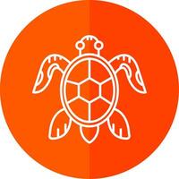 tortue ligne rouge cercle icône vecteur