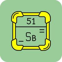antimoine rempli Jaune icône vecteur
