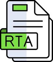 rta rempli moitié Couper icône vecteur