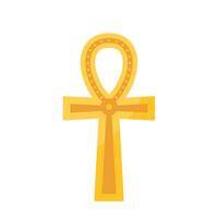 d'or Ankh symbole. ancien Egypte symbole ankh, clé de vie, éternel vie, égyptien traverser. vecteur illustration.