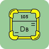 dubnium rempli Jaune icône vecteur
