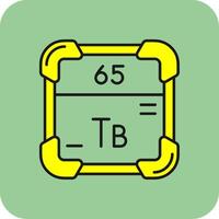 terbium rempli Jaune icône vecteur