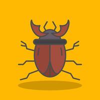 scarabée rempli ombre icône vecteur