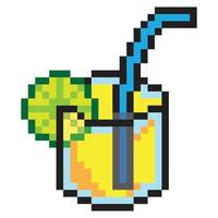 limonade dans 8 bit pixel art style vecteur