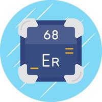 erbium plat bleu cercle icône vecteur