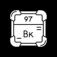 berkelium glyphe inversé icône vecteur