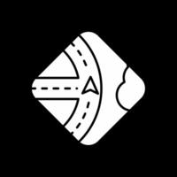 icône inversée de glyphe de navigation vecteur