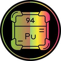 plutonium glyphe dû Couleur icône vecteur