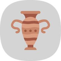vase plat courbe icône vecteur