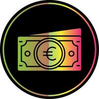 euro glyphe dû Couleur icône vecteur