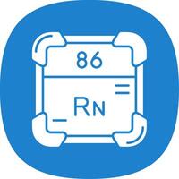 radon glyphe courbe icône vecteur