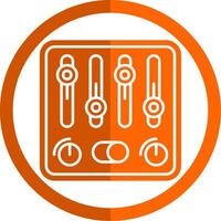 contrôle glyphe Orange cercle icône vecteur