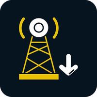 icône de deux couleurs de glyphe de signal vecteur