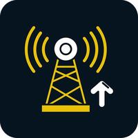 icône de deux couleurs de glyphe de signal vecteur