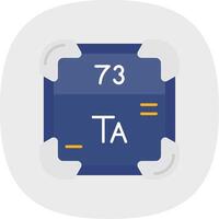 tantale plat courbe icône vecteur