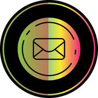 email glyphe dû Couleur icône vecteur