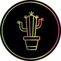 cactus ligne pente dû Couleur icône vecteur