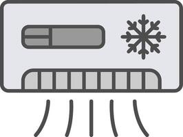 Conditionneur ligne rempli niveaux de gris icône vecteur