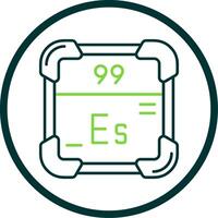 einsteinium ligne cercle icône vecteur