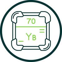 ytterbium ligne cercle icône vecteur