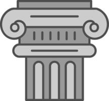 pilier ligne rempli niveaux de gris icône vecteur