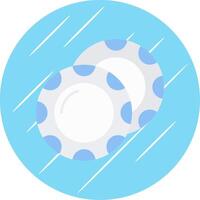 assiette plat bleu cercle icône vecteur