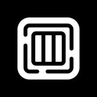 icône inversée de glyphe de colonne vecteur