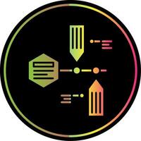 chronologie glyphe dû Couleur icône vecteur