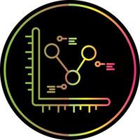 graphique ligne pente dû Couleur icône vecteur