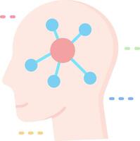 psychologie plat lumière icône vecteur