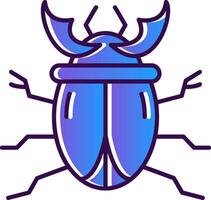 scarabée pente rempli icône vecteur