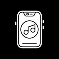 icône inversée de glyphe de musique vecteur