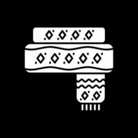 écharpe glyphe inversé icône vecteur