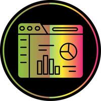 analytique glyphe dû Couleur icône vecteur