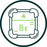 béryllium ligne cercle icône vecteur