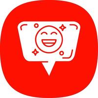 emoji glyphe courbe icône vecteur