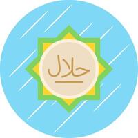 halal plat bleu cercle icône vecteur