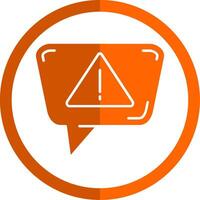 alerte glyphe Orange cercle icône vecteur