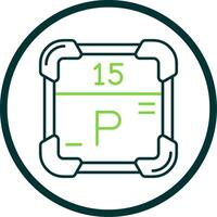 phosphore ligne cercle icône vecteur