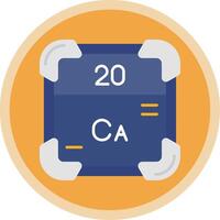 calcium plat multi cercle icône vecteur