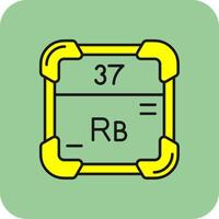 rubidium rempli Jaune icône vecteur