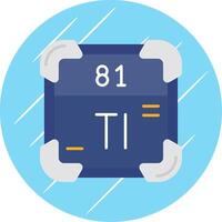 thallium plat bleu cercle icône vecteur