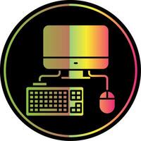 ordinateur glyphe dû Couleur icône vecteur
