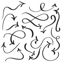 ensemble de calligraphie art s&#39;épanouir vintage flèches décoratives pour la conception. Illustration vectorielle EPS10 vecteur