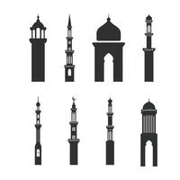 minaret mosquée vecteur illustration sur blanc Contexte