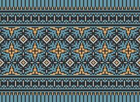 magnifique floral traverser point motif.géométrique ethnique Oriental modèle traditionnel fond.aztèque style abstrait vecteur illustration.design pour texture, tissu, vêtements, emballage, décoration, tapis.