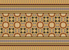 magnifique floral traverser point motif.géométrique ethnique Oriental modèle traditionnel fond.aztèque style abstrait vecteur illustration.design pour texture, tissu, vêtements, emballage, décoration, tapis.