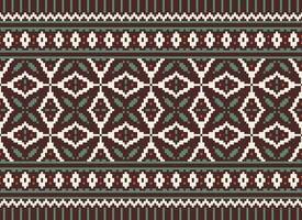 magnifique floral traverser point motif.géométrique ethnique Oriental modèle traditionnel fond.aztèque style abstrait vecteur illustration.design pour texture, tissu, vêtements, emballage, décoration, tapis.