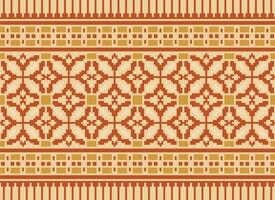 magnifique pixel motifs traditionnel populaire style, géométrique ethnique sans couture modèle vecteur illustration. conception pour traverser point, tapis, fond d'écran, vêtements, texte tissu, emballage, batique, broderie